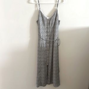 Detailed leopard print size Medium summer midi dress